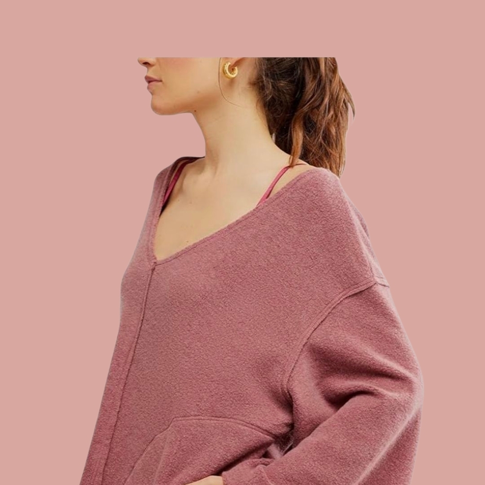 Free People Mauve Fleece Joggers - Picture 2 of 6